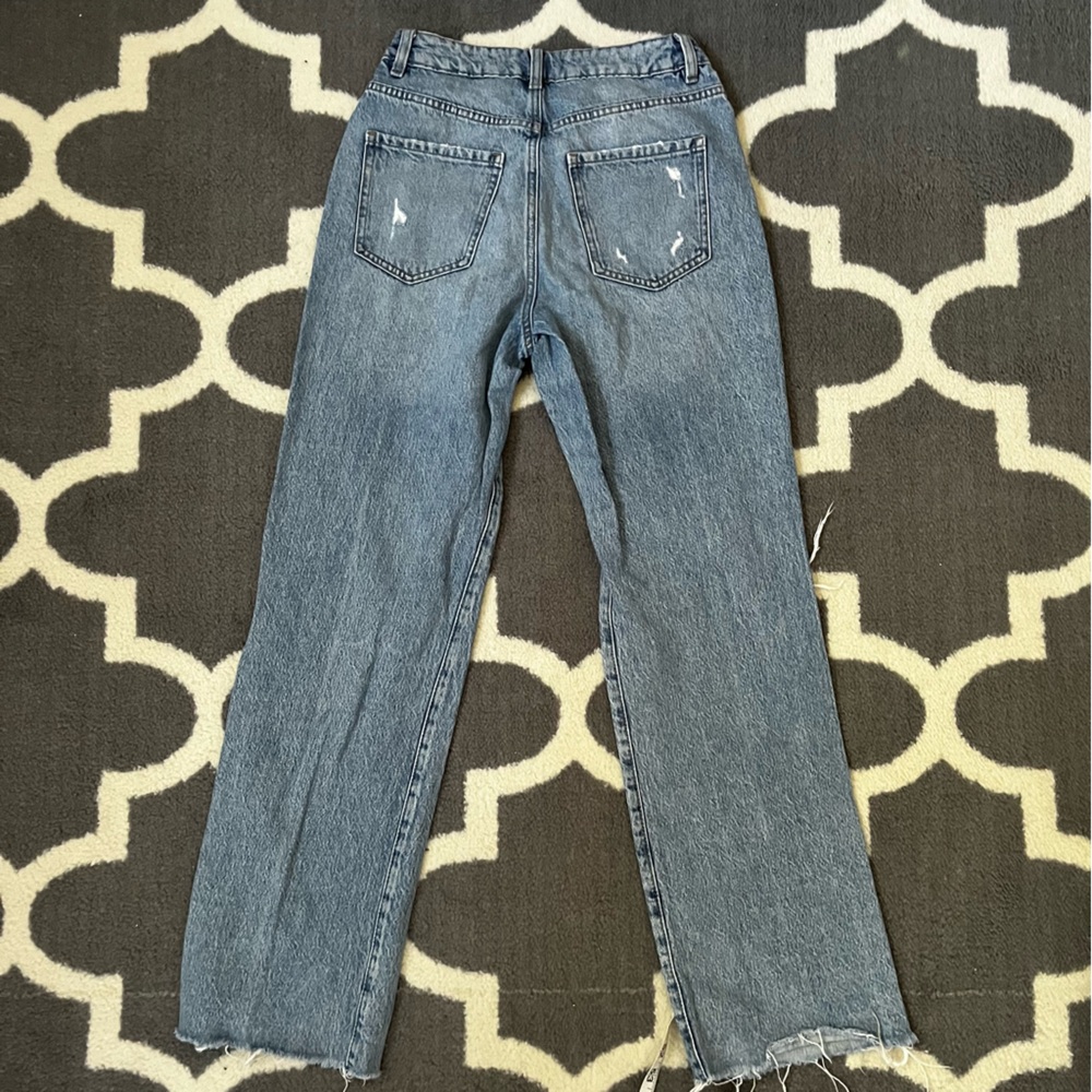 Garage Women's Blue Distressed Jeans comfortable — size 3 26”waist  90s straight